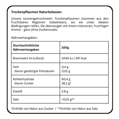 Getrocknete Pflaumen naturbelassen